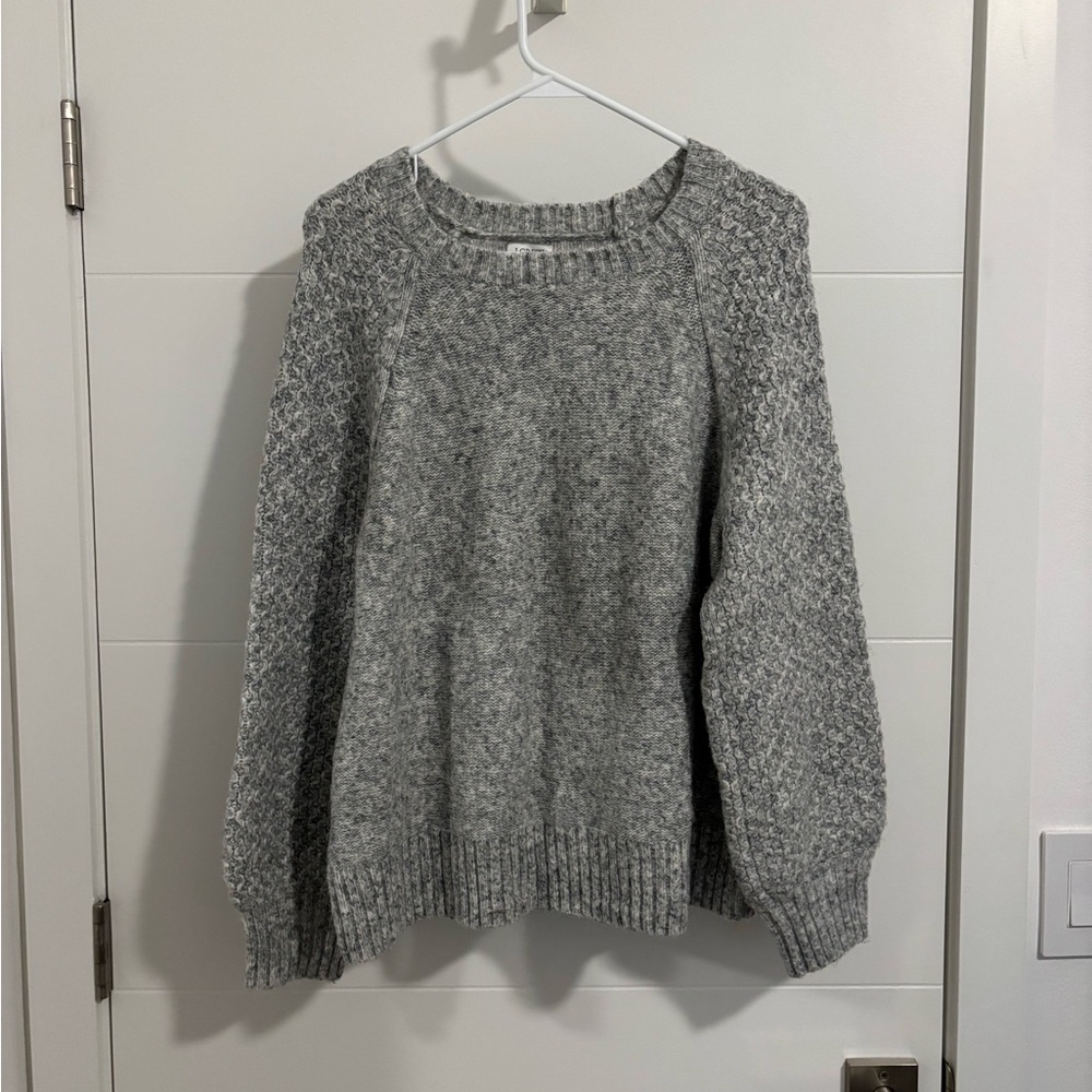 J.Crew Gray Women's Chunky Knit Sweater - Medium